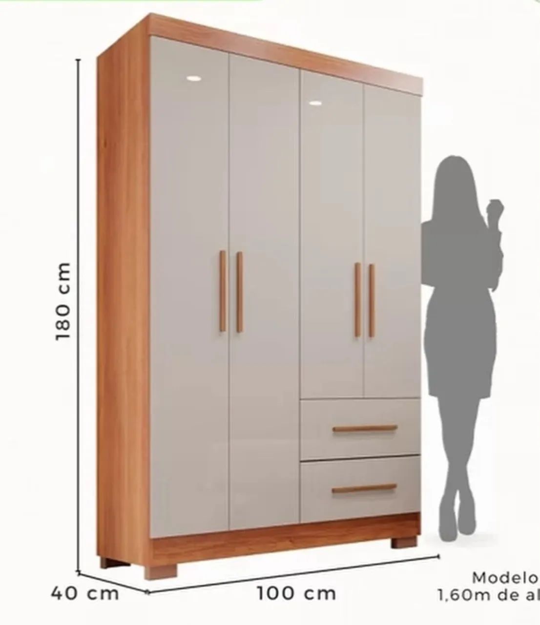 Guarda roupa solteiro sem espelho até 12x sem juros  - Foto 4