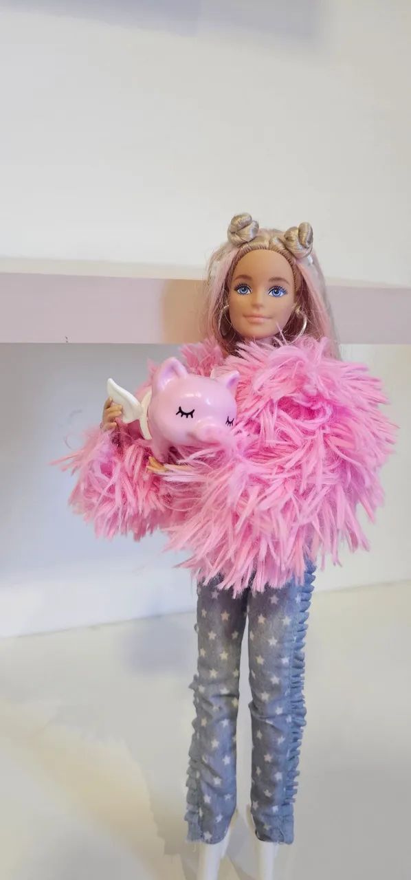 Barbie Extra com Pet Porco Super Articulada - Foto 3