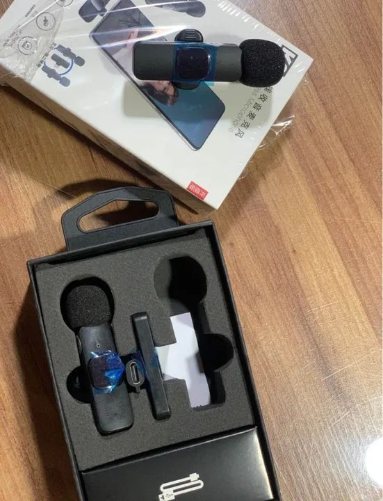 2 Microfones Lapela Sem Fio para Android e iPhone serve para os dois - Foto 2