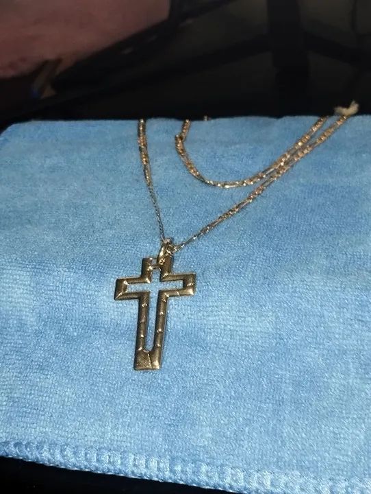 Corrente Rommanel masculina + crucifixo  - Foto 4