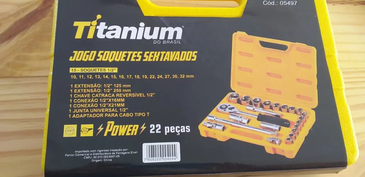 Kit catraca 22 peças profissional Titanium ferramentas novo zero  - Foto 2