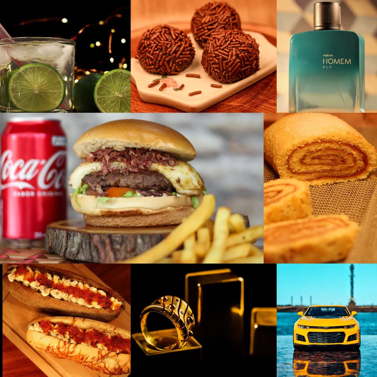 Ensaios de comidas e produtos