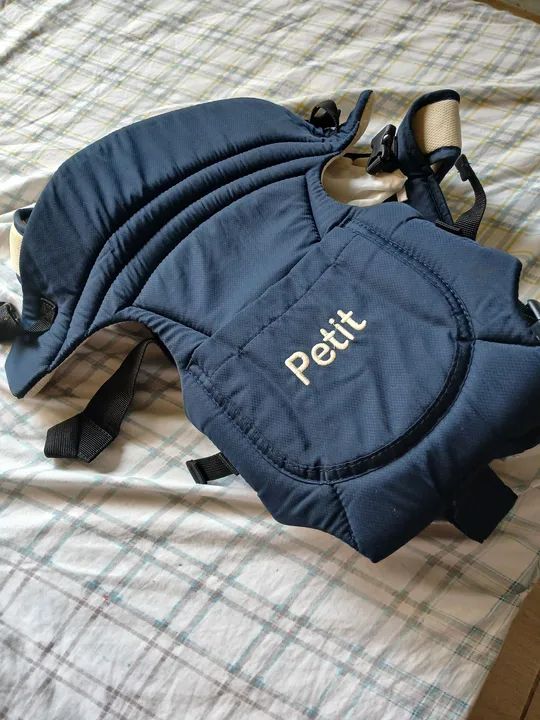 Canguru bebê passeio ergonômico carregador Azul passeio  - Foto 4