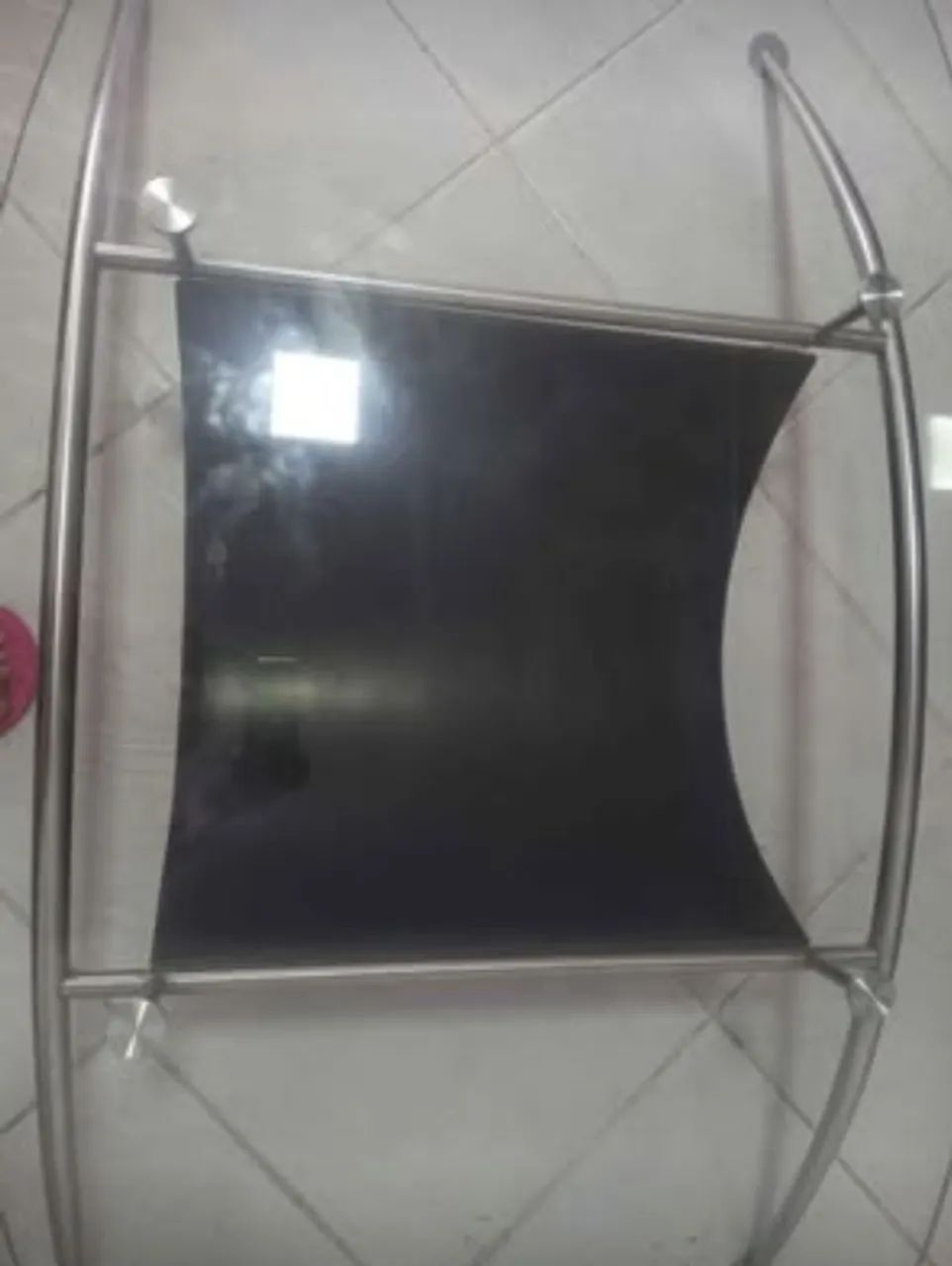 Mesa de centro com aço inox