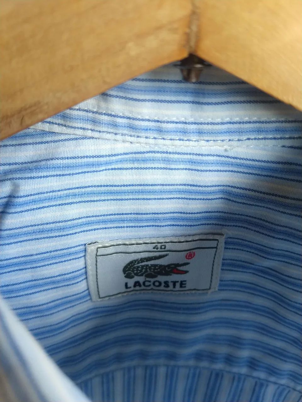 Camisa Lacoste Listrada Azul - Foto 3