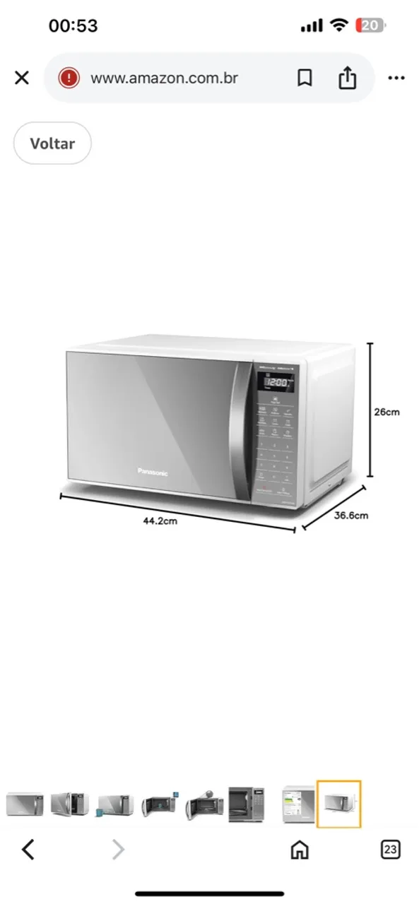 Micro-ondas Panasonic 21L Branco
