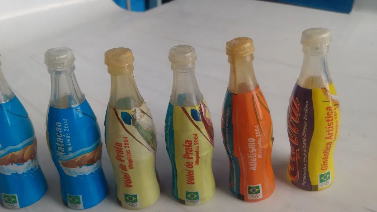 Kit 9 garrafinhas coca cola olimpíadas 2004. - Foto 5