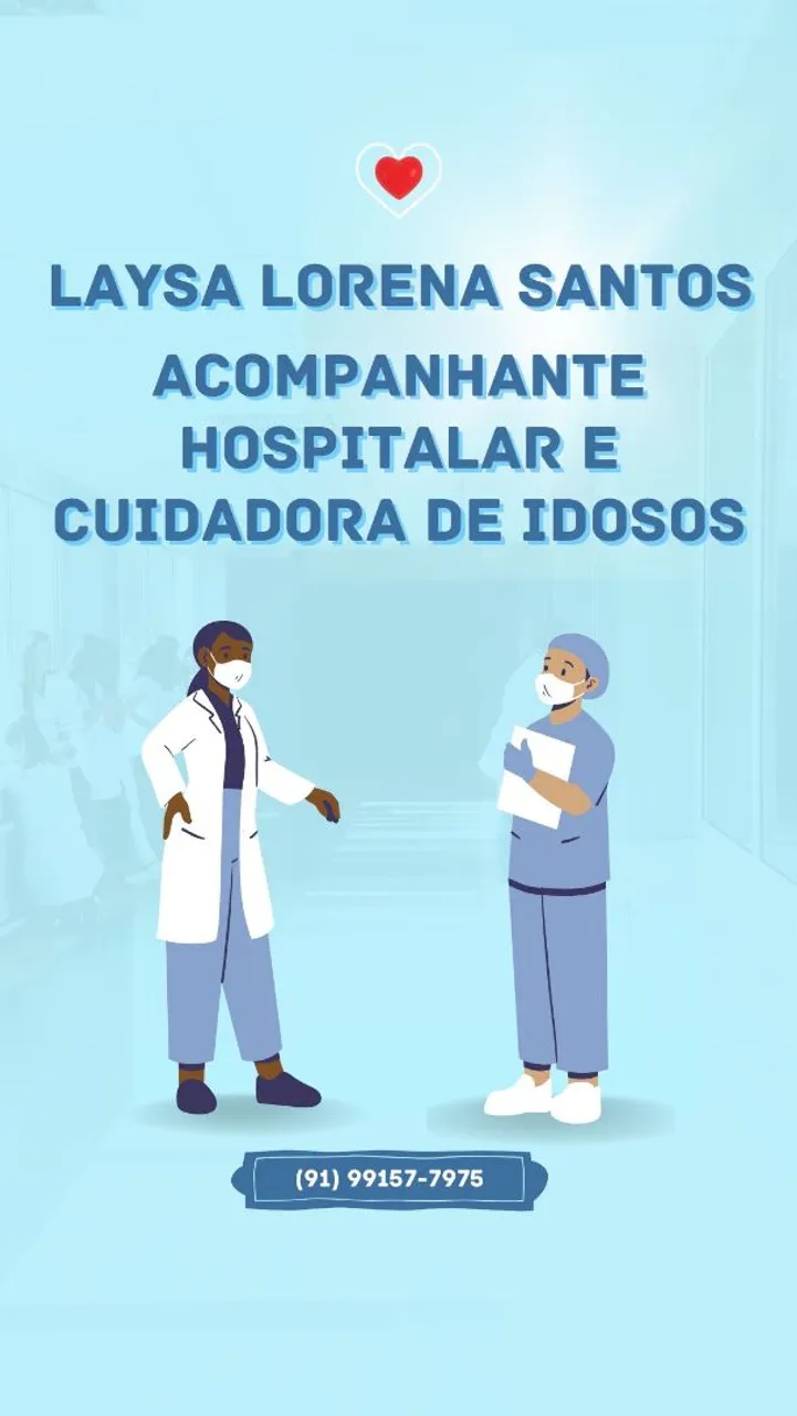 Acompanhante hospitalar e cuidadora de idosos