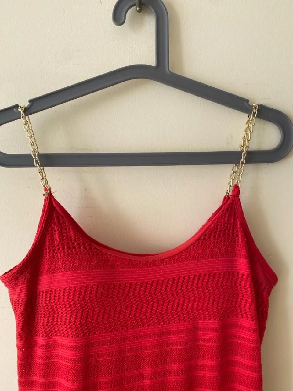 Vestido Vermelho Longo de Renda - Foto 3