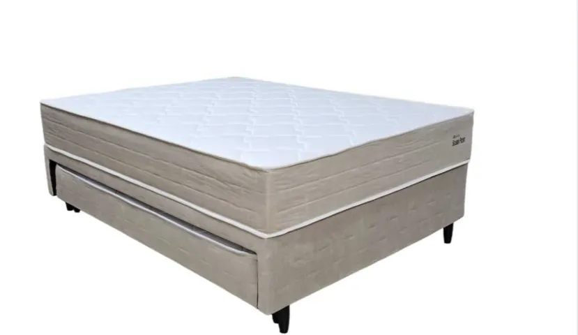 Cama Box Casal com Auxiliar Molas Ensacadas Scalibur 1,38X1,88X,025 - Topazio Novo