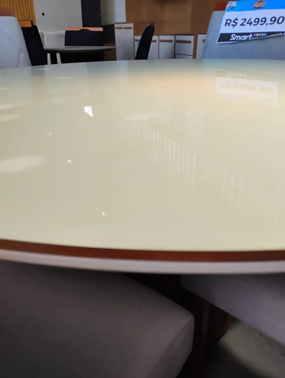 Mesa De Jantar Redonda Com 4 Cadeiras - Foto 3