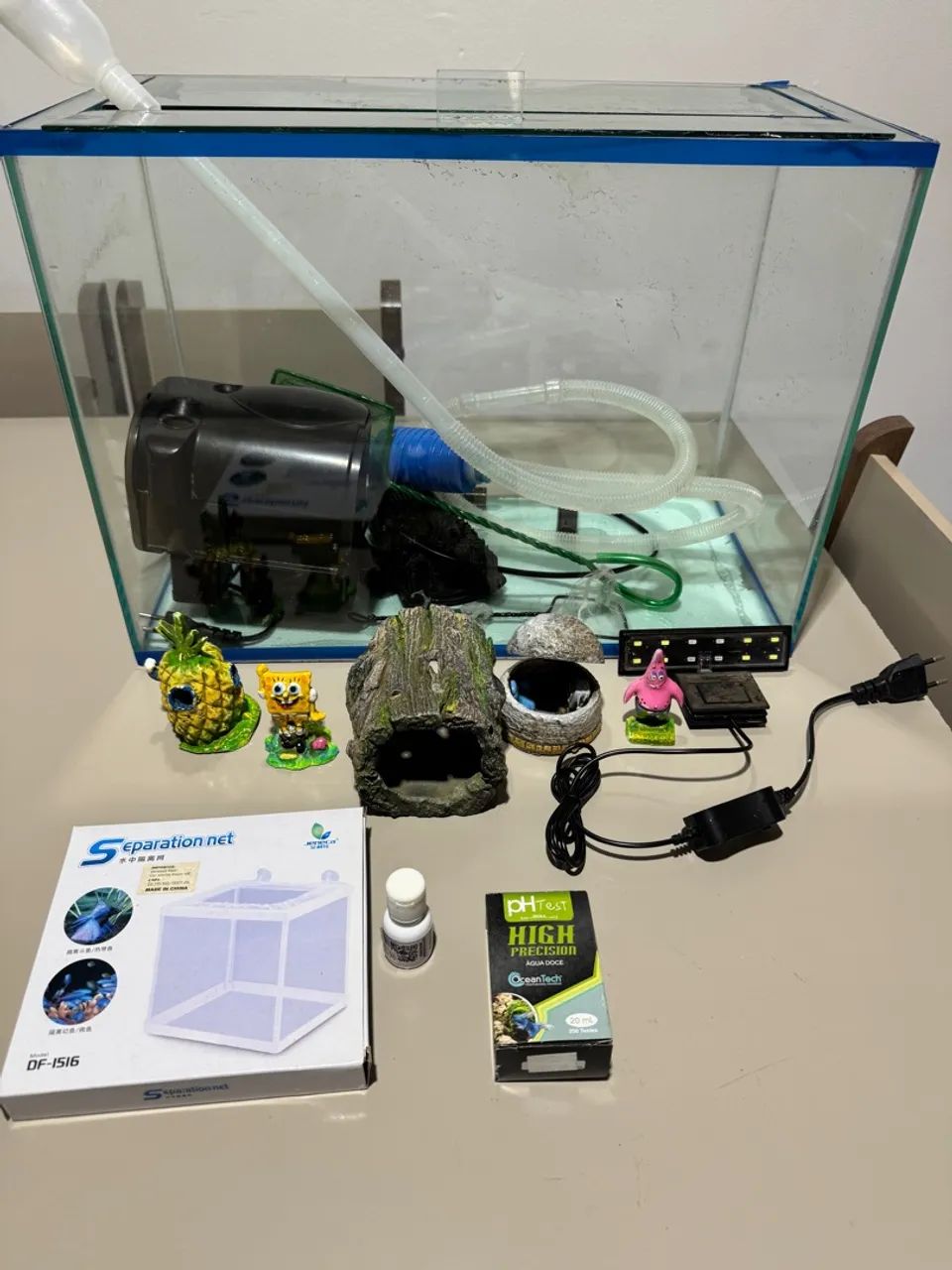Aquário 50 litros - com todos os itens da foto