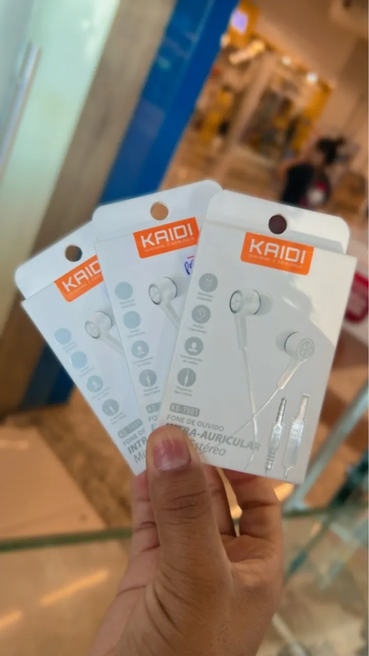 Fone de ouvido KAIDI - Novo