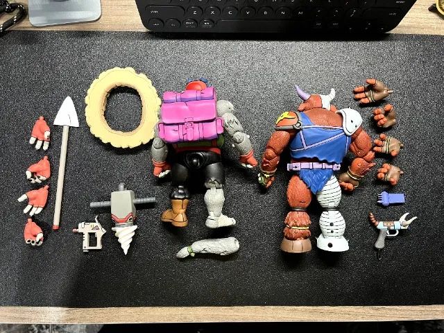 Teenage Mutant Ninja Turtles NECA Dirtbag e Groundchuck Cartoon