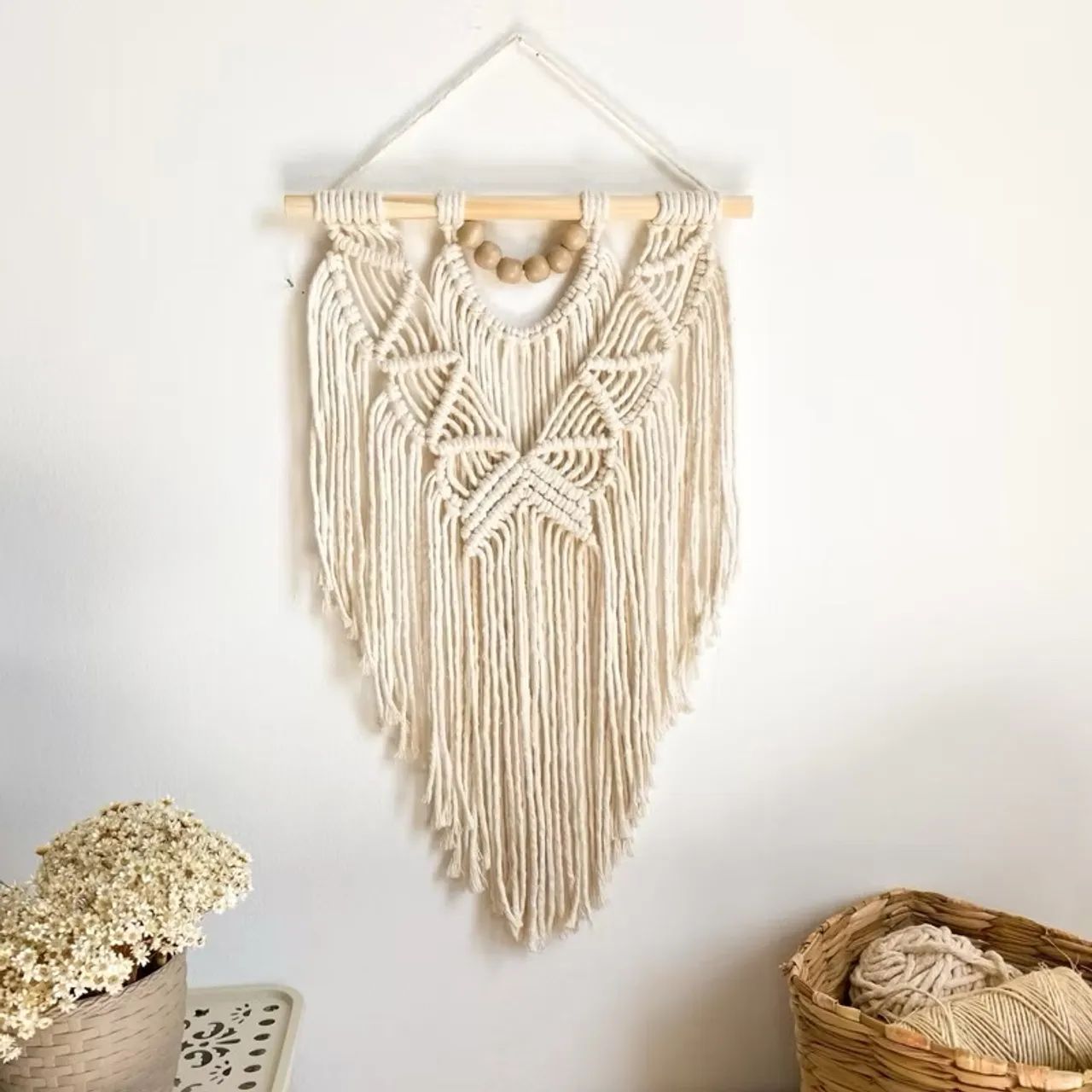Macramê de Parede Artesanal - Decoração Boho Chic - Foto 3