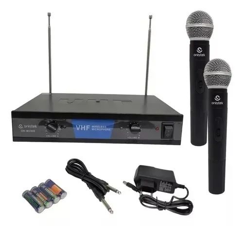 Kit Microfone Sem Fio Duplo ONISTEK ON-MC808 - Ideal para Eventos e Karaokê! - Foto 2