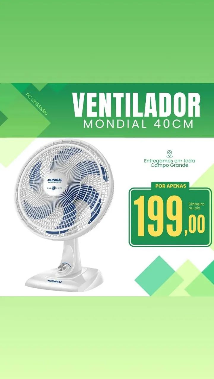 Ventilador 40cm da Mondial 
