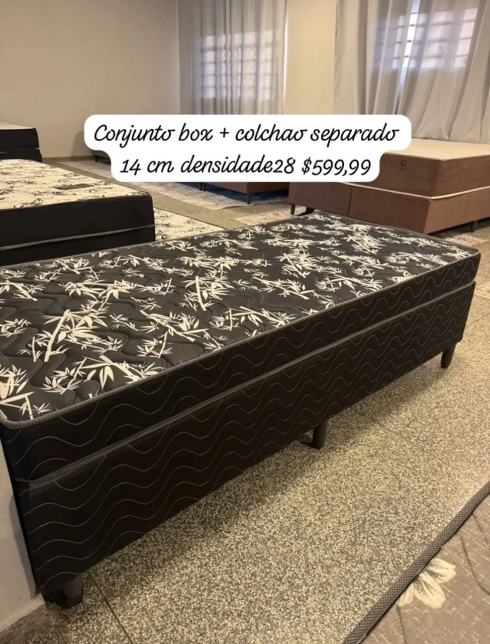 Cama De Solteiro Box E Colchão D28 Selado Inmetro Novo