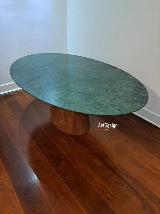 Mesa de Jantar em mármore verde guatemala - Foto 3