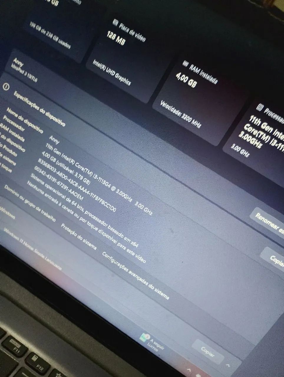 Notebook Lenovo IdeaPad 3 - Venda Urgente