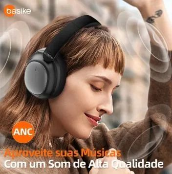 Fone Bluetooth Basike ANC HI-FI