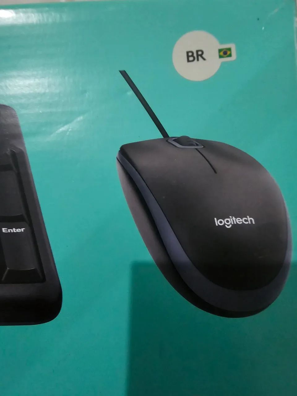 Teclado + Mouse - com fio - Logitech - Foto 2