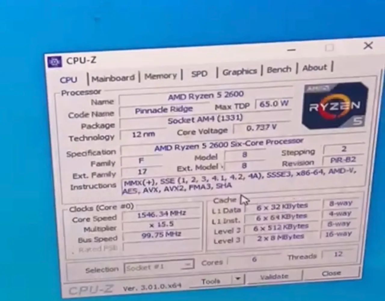Processador ryzen 5 2600 - funcionando 100% - Foto 2