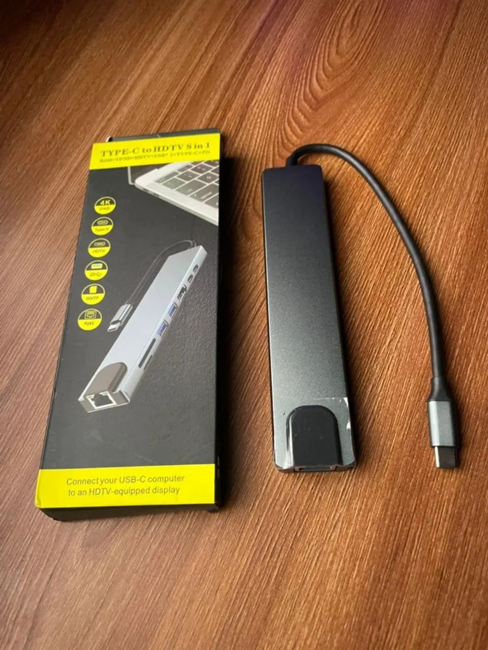 Adaptador Hub 8 Portas HDMI 4K + Ethernet - Foto 3