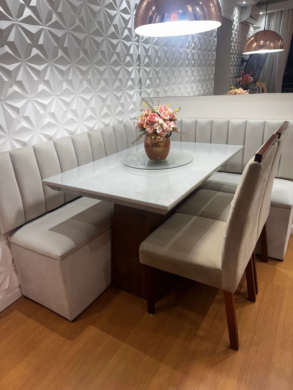 Mesa de jantar com duas cadeiras - Foto 2