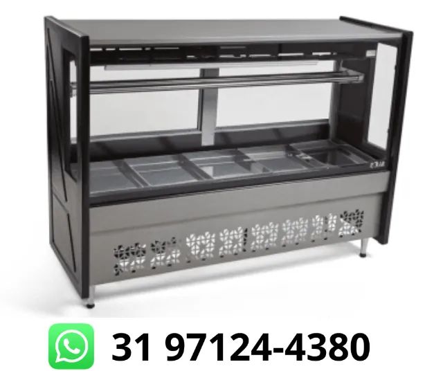 Balcão de Açougue 1,75M Preto Polar