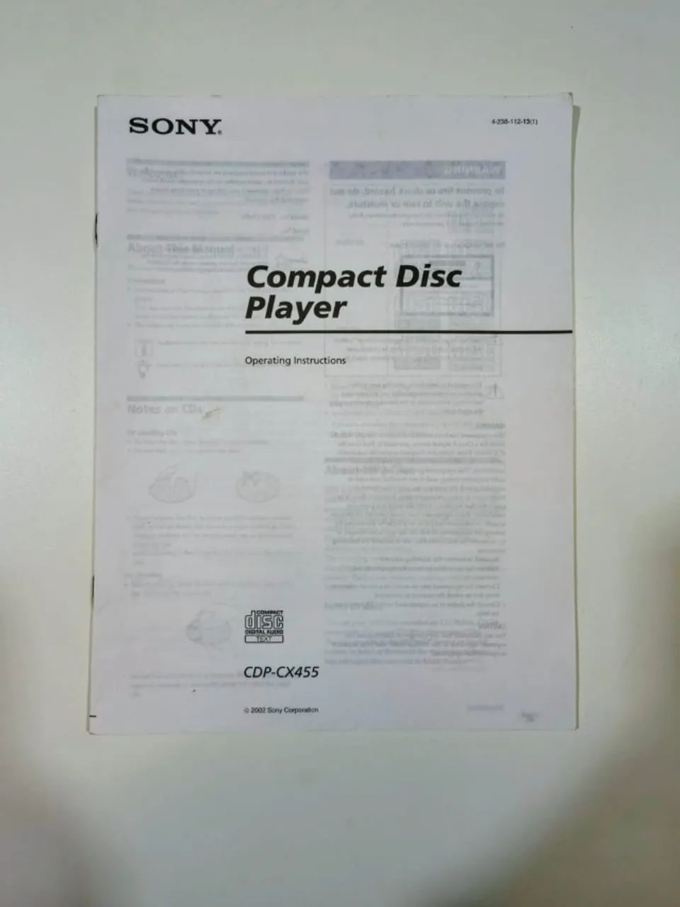 CD Changer SONY 400 Discos - Controle E Manual Original - Sony CDP