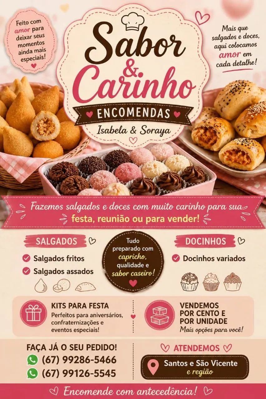 SALGADOS E DOCES POR ENCOMENDA 
