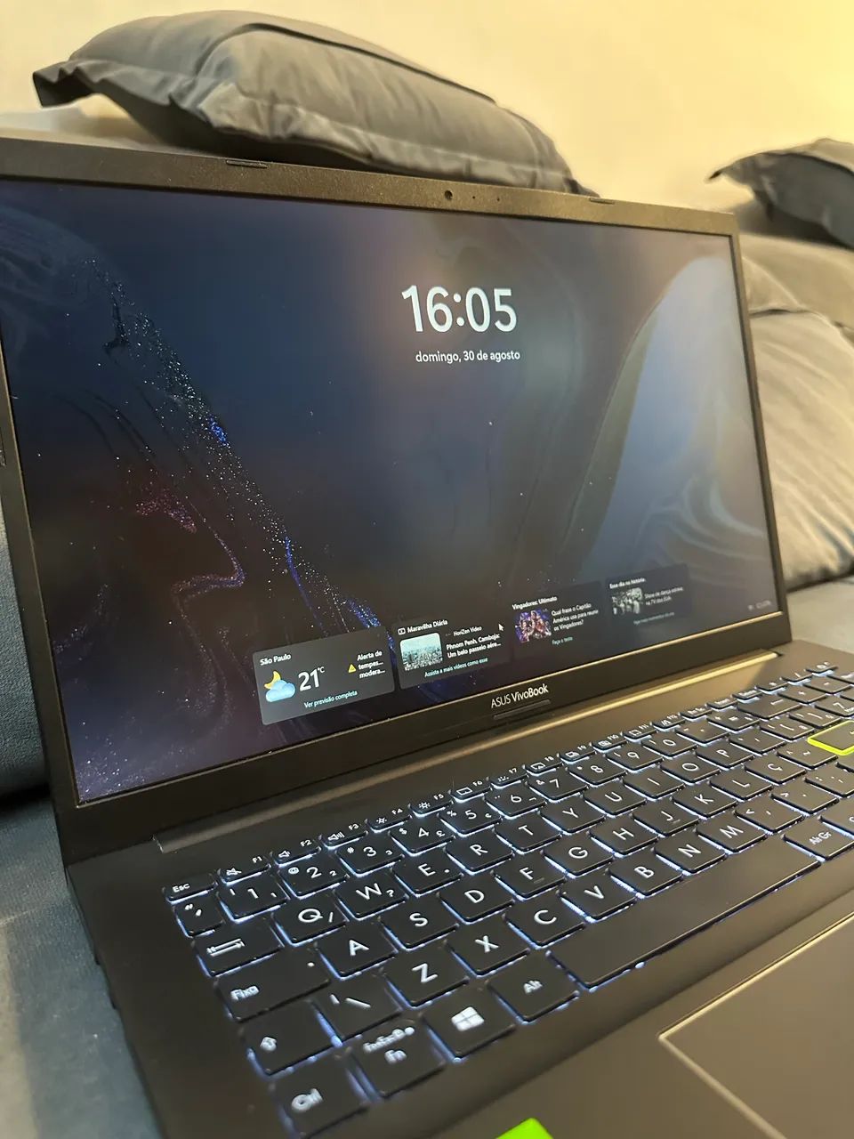 Notebook ASUS Vivobook 15 Intel i7 11ª - 16GB Ram - Placa de vídeo GeForce