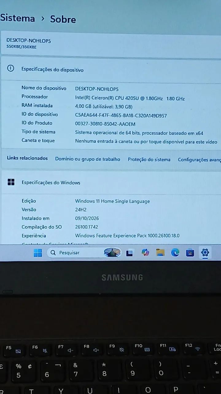 Notebook Samsung / 4GB RAM - Foto 3