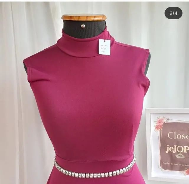 Vestido Vinho Elegante  - Foto 2