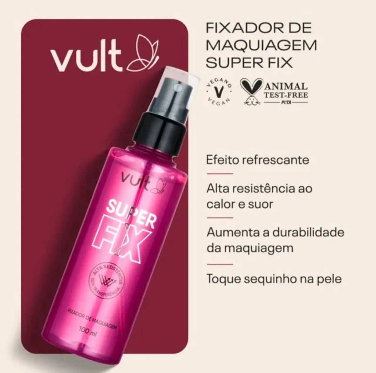 Fixador de Maquiagem Super Fix 100MI - Vult - Foto 2