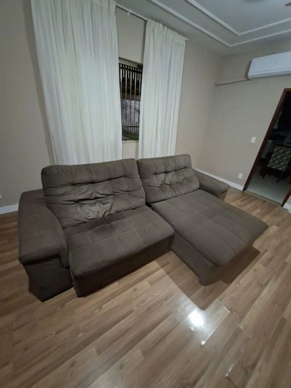 Sofá Retrátil/reclinável 2,80m Cinza   - Foto 5