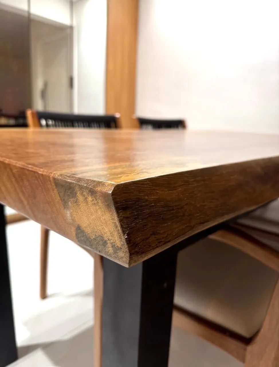 CONJUNTO MESA MADEIRA COM CADEIRAS CORDA NÁUTICA  - Foto 3