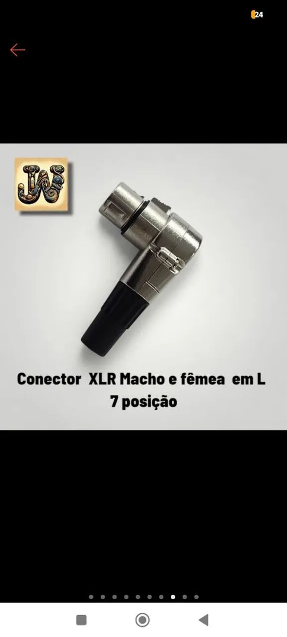 Plug xlr 90 graus 