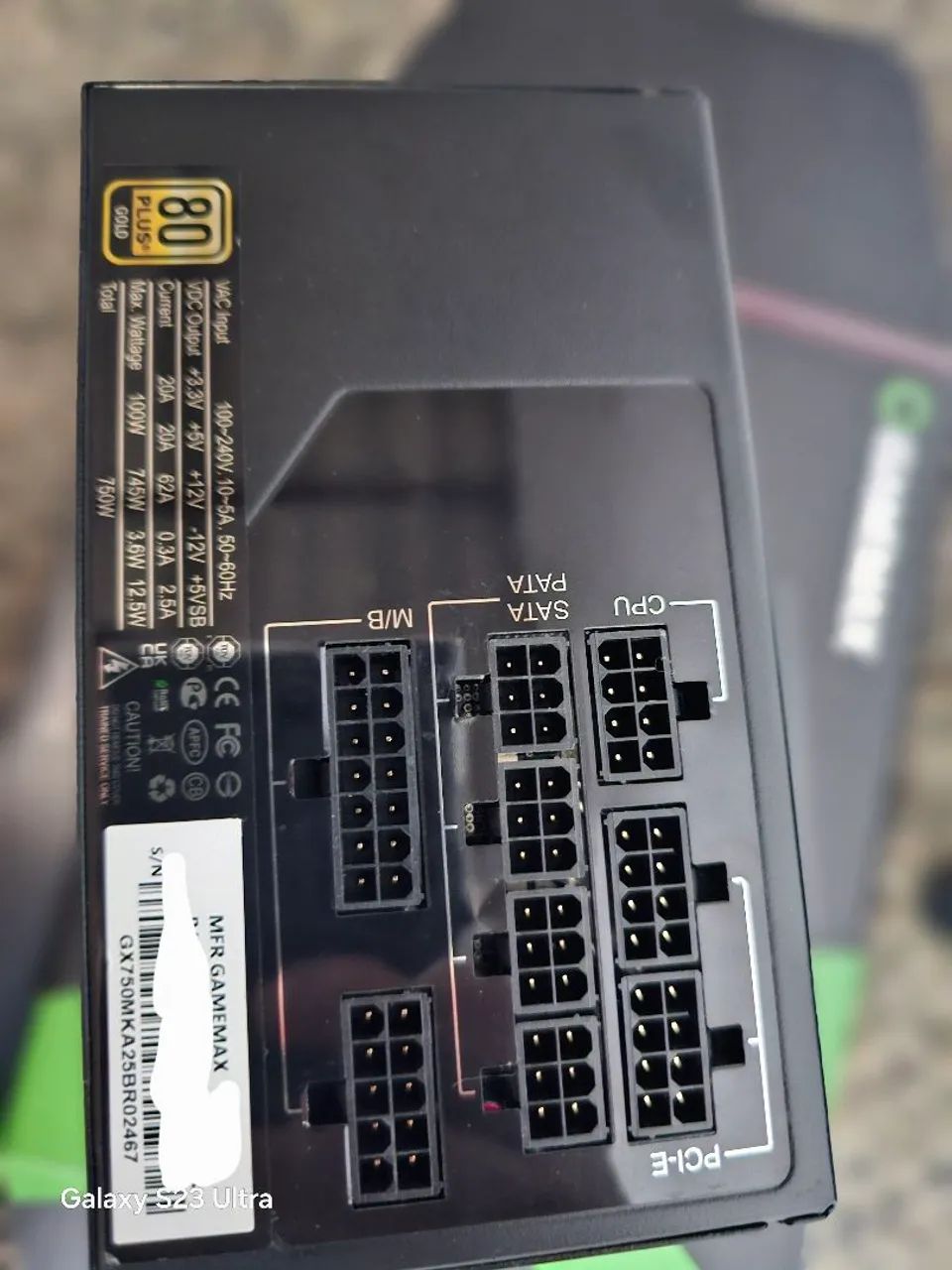 Fonte ATX Gamemaxx 750w Plus Gold Full modular  - Foto 3