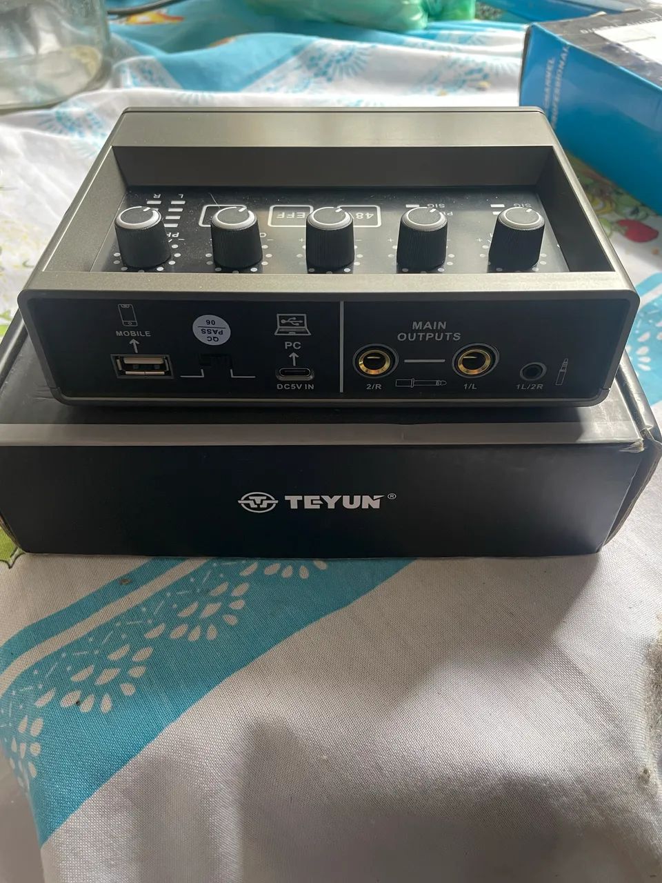 Q-16 Interface de audio,placa de som profissional de canal USB 2.0 DC 5V - Foto 4