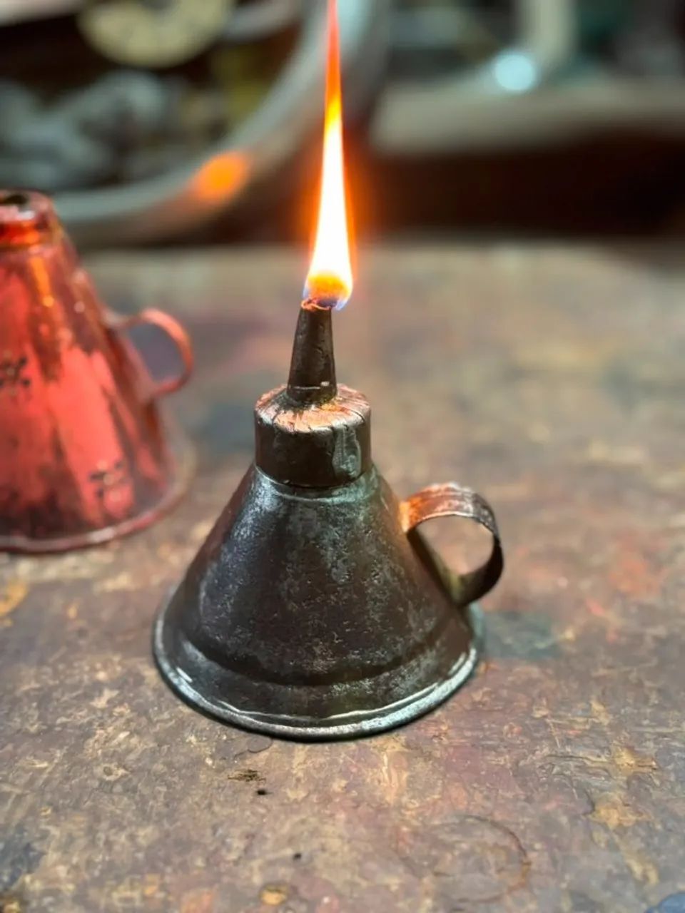 Par de Lamparinas a querosene antigas - Foto 4
