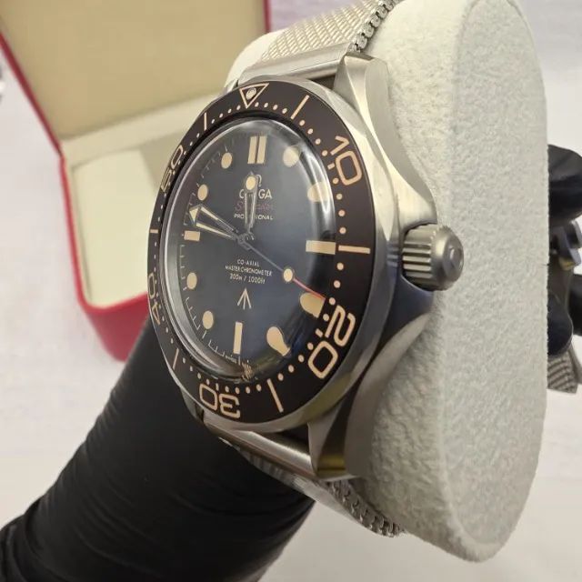 Relógio Omega Seamaster Diver 300M James Bond 007 Automático Premium 2 Pulseiras - Foto 4