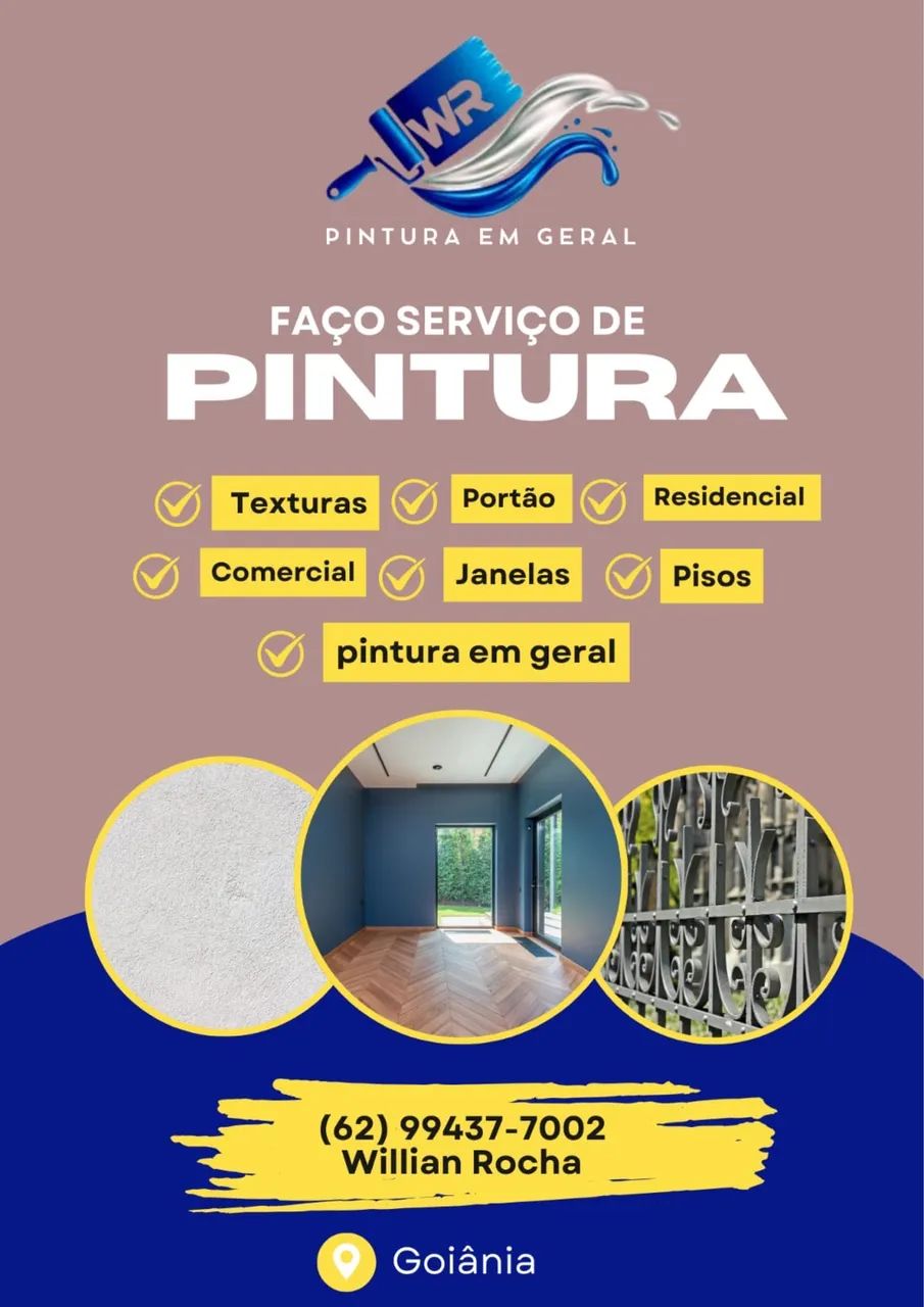 Prestação de serviço  doméstico, pintura em geral 