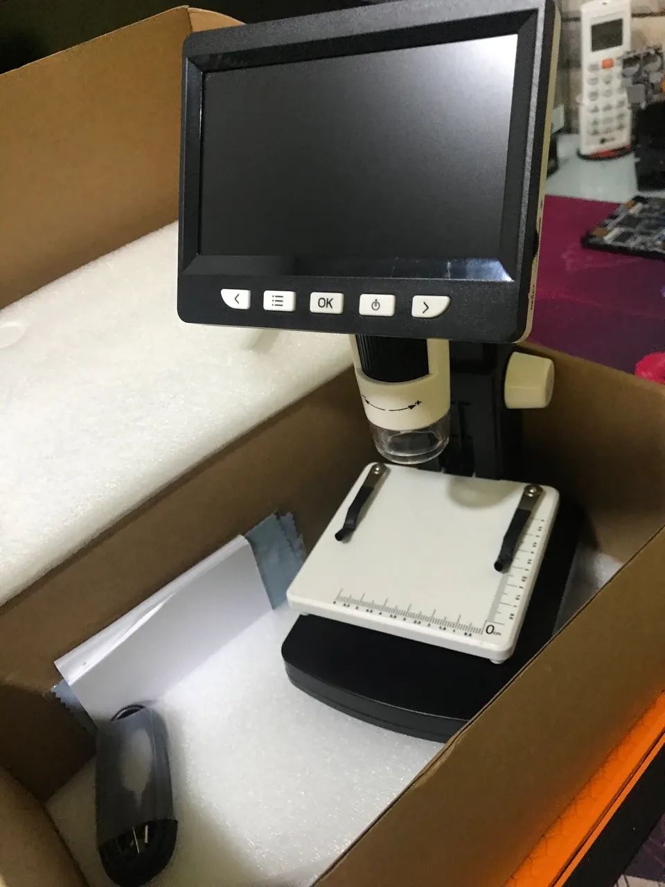 Microscópio eletrônico com tela LCD reparo telefone 