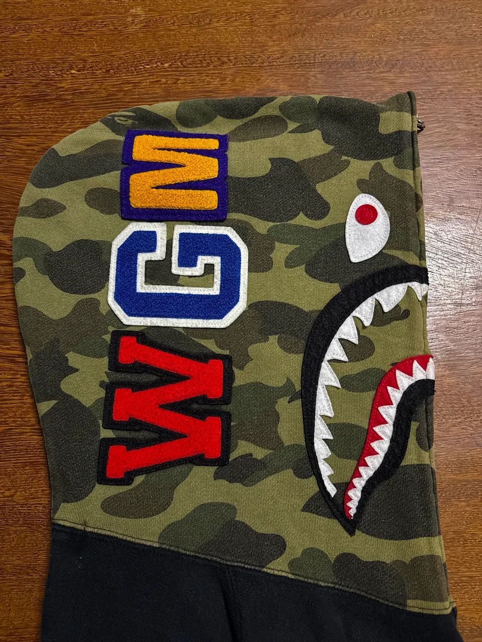 bape split shark full zip hoodie - Foto 3