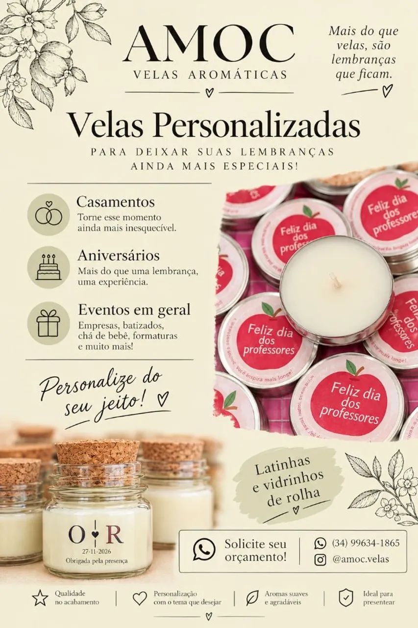 Velas aromáticas Lembrancinhas  - Foto 3