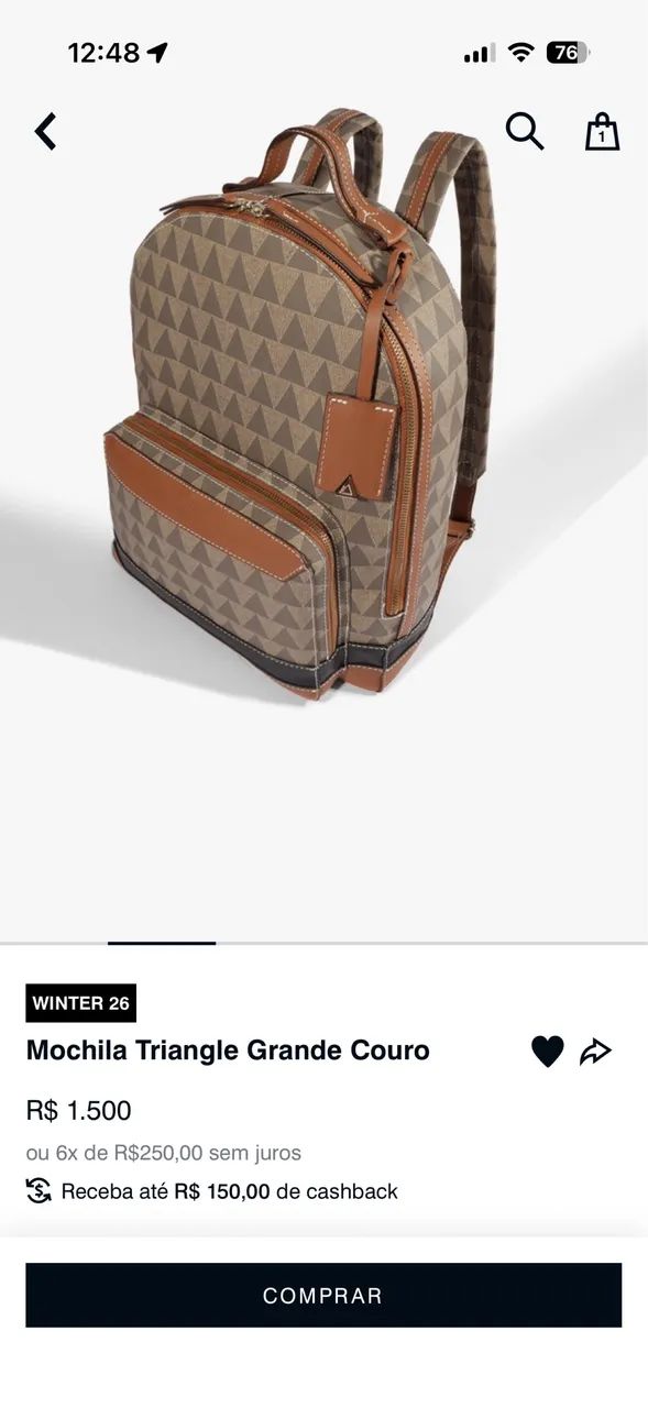 Mochila Schutz em couro  - Foto 2