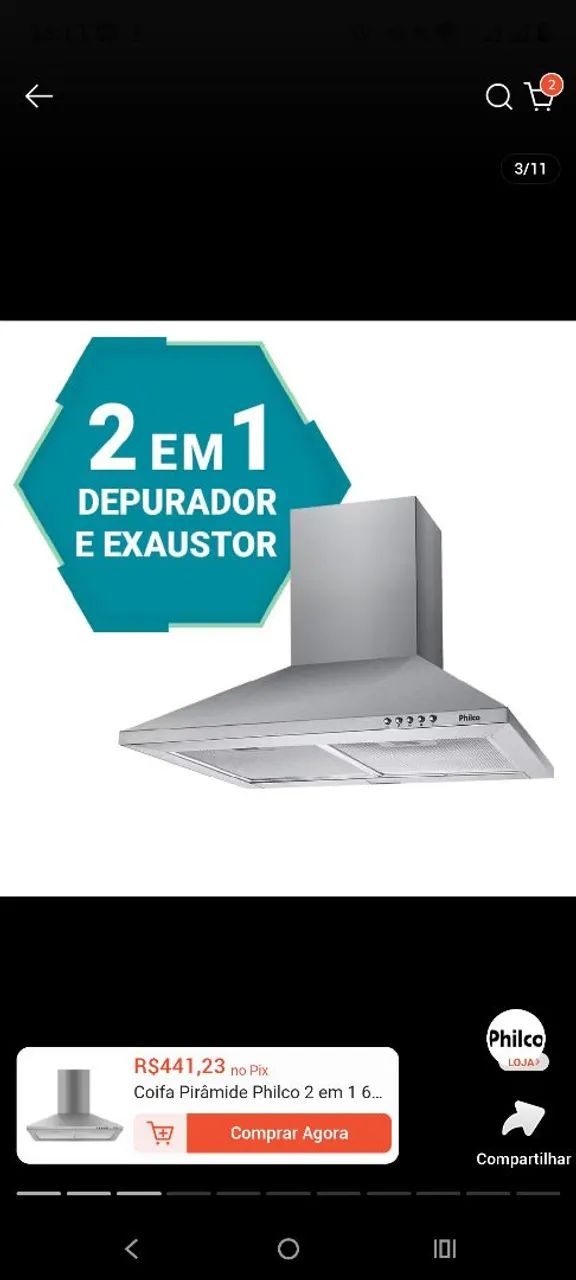 Exaustor philco 