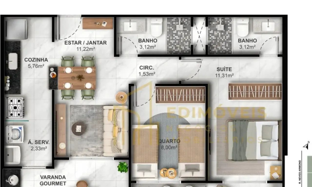 Viva com Estilo na Praia do Suá: Apartamento com Varanda Gourmet! - Foto 3
